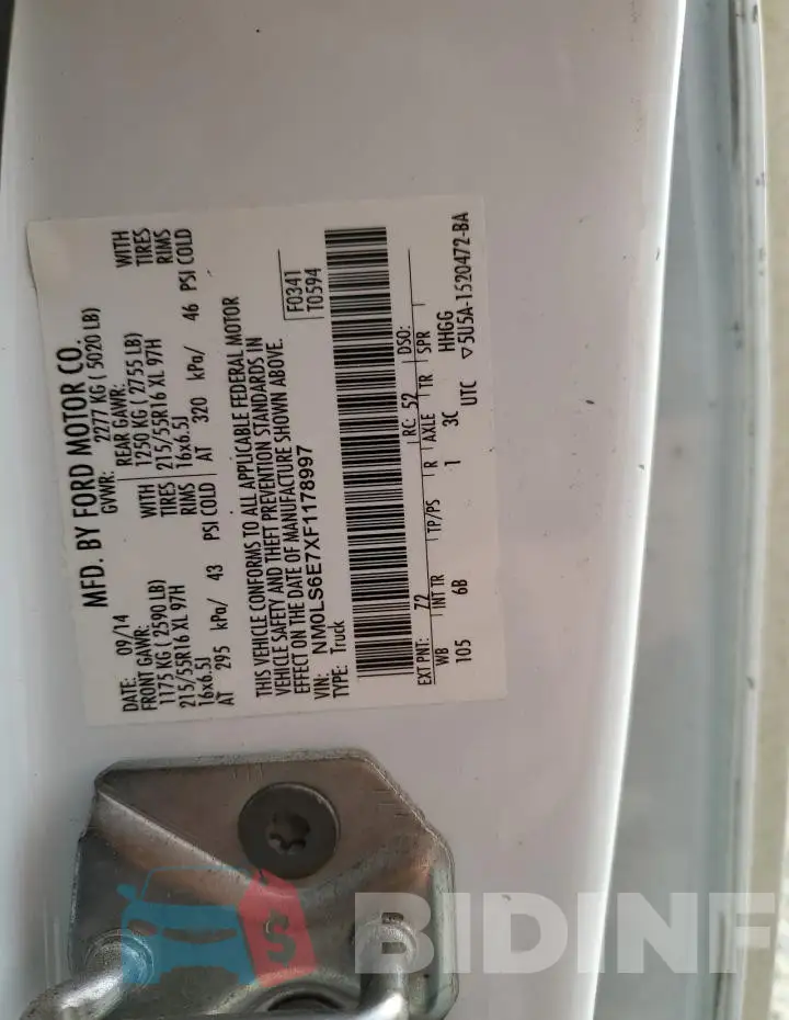 NM0LS6E7XF1178997 Photo# 14