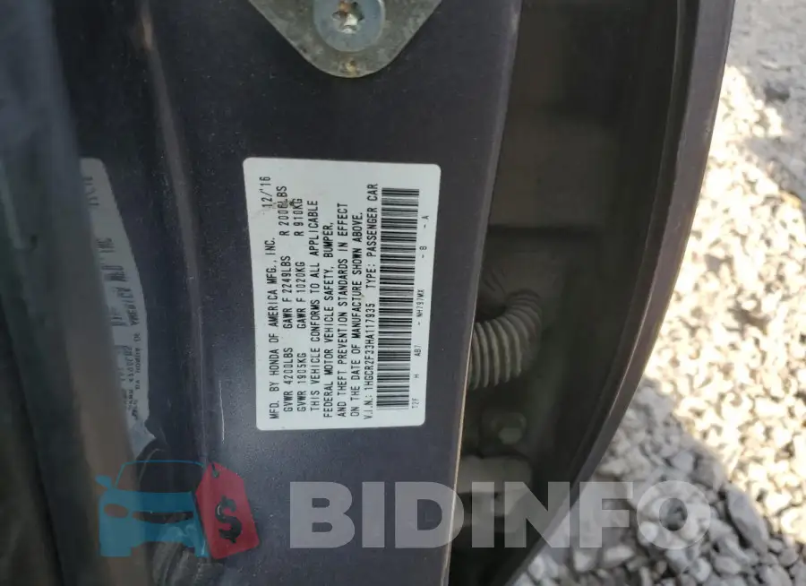 1HGCR2F33HA117935 Photo# 12