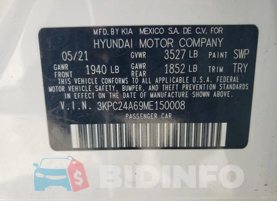3KPC24A69ME150008 Photo# 12