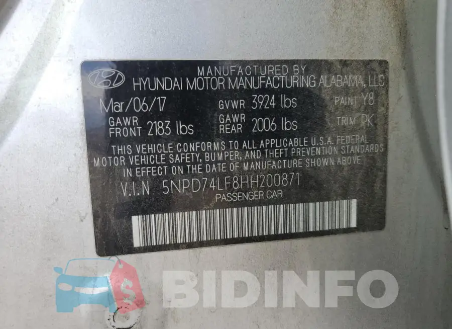 5NPD74LF8HH200871 Photo# 13