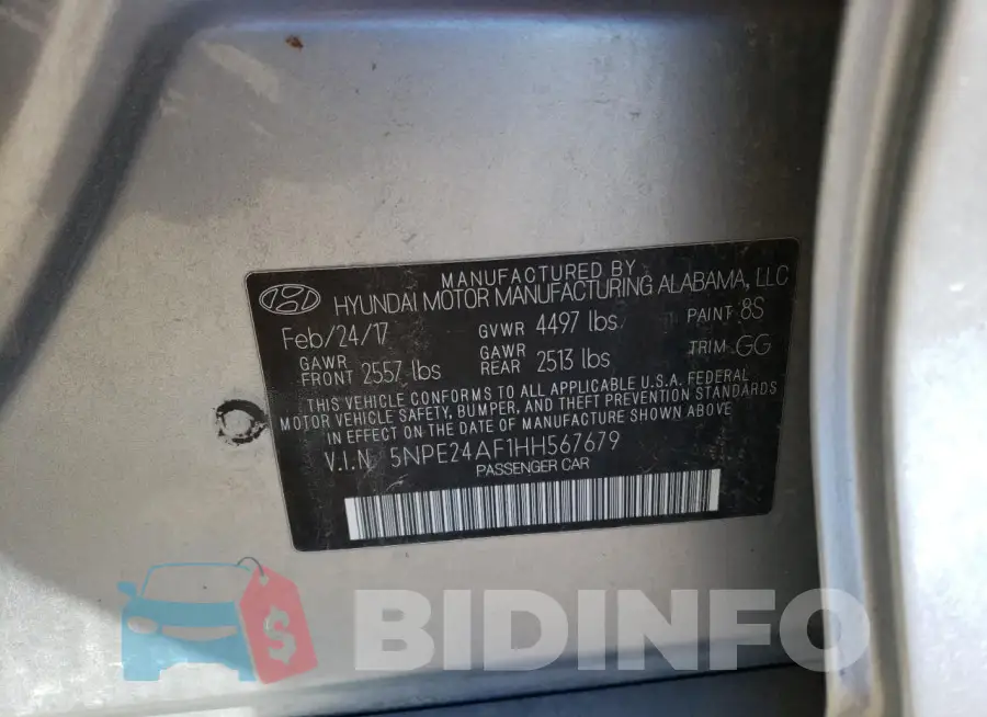 5NPE24AF1HH567679 Photo# 13