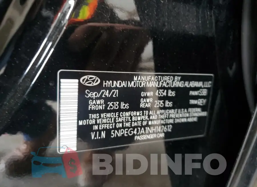 5NPEG4JA1NH142612 Photo# 12