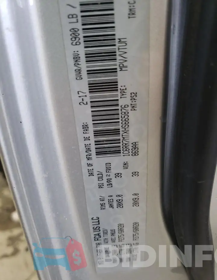 1C6RR7MTXHS665876 Photo# 12