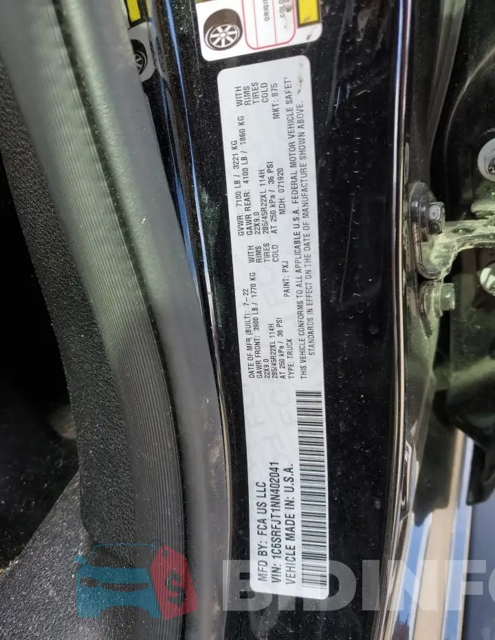 1C6SRFJT1NN402041 Photo# 12