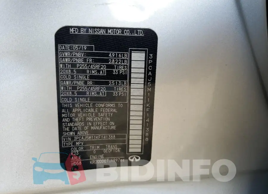 3PCAJ5M11KF141388 Photo# 13