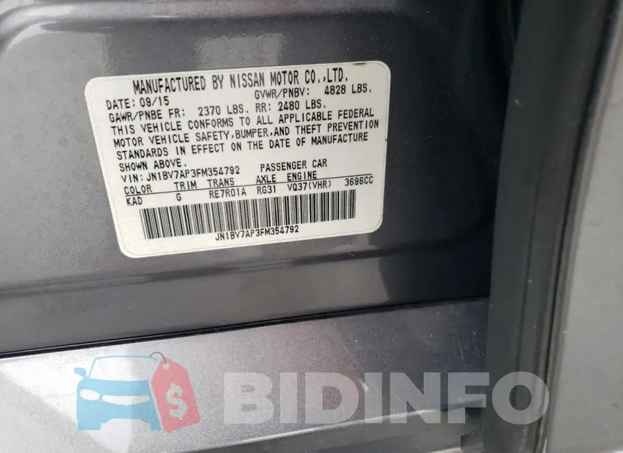 JN1BV7AP3FM354792 Photo# 12