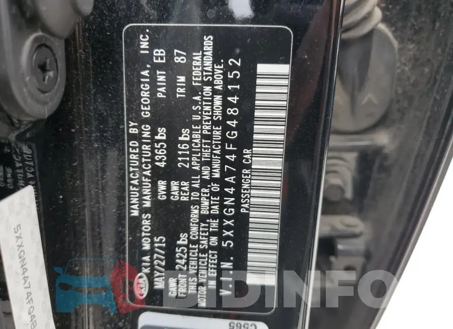 5XXGN4A74FG484152 Photo# 12