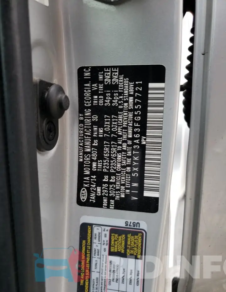 5XYKT3A63FG557721 Photo# 12