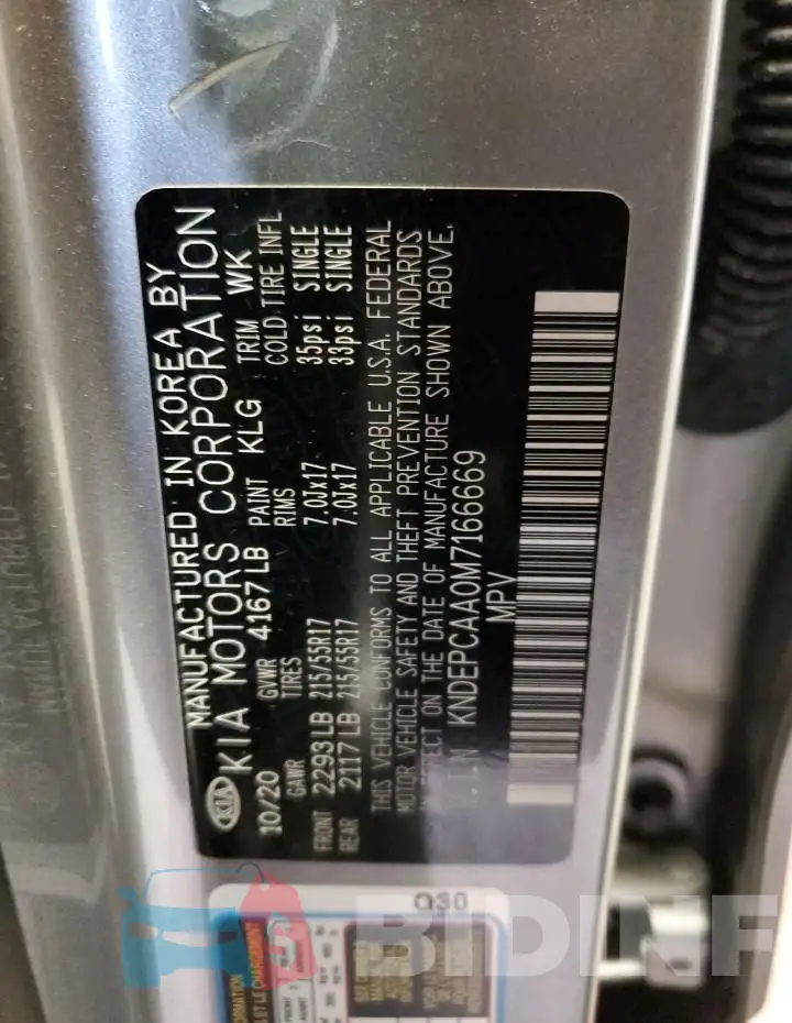 KNDEPCAA0M7166669 Photo# 14