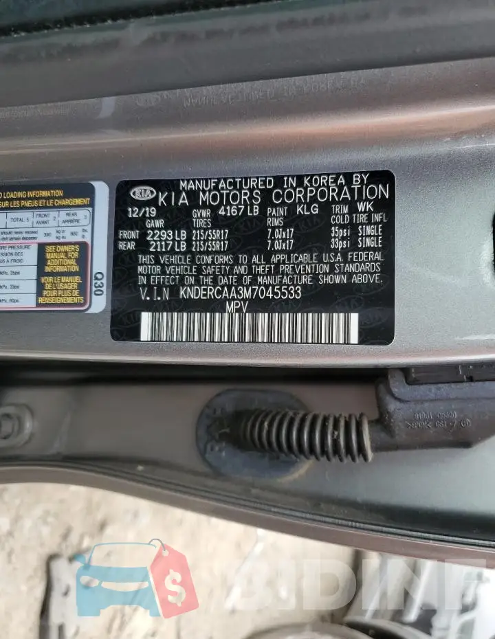 KNDERCAA3M7045533 Photo# 13