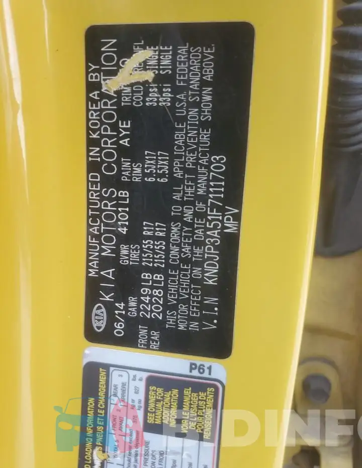 KNDJP3A51F7111703 Photo# 13