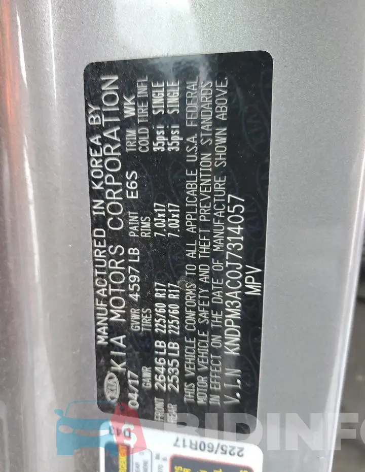 KNDPM3AC0J7314057 Photo# 12