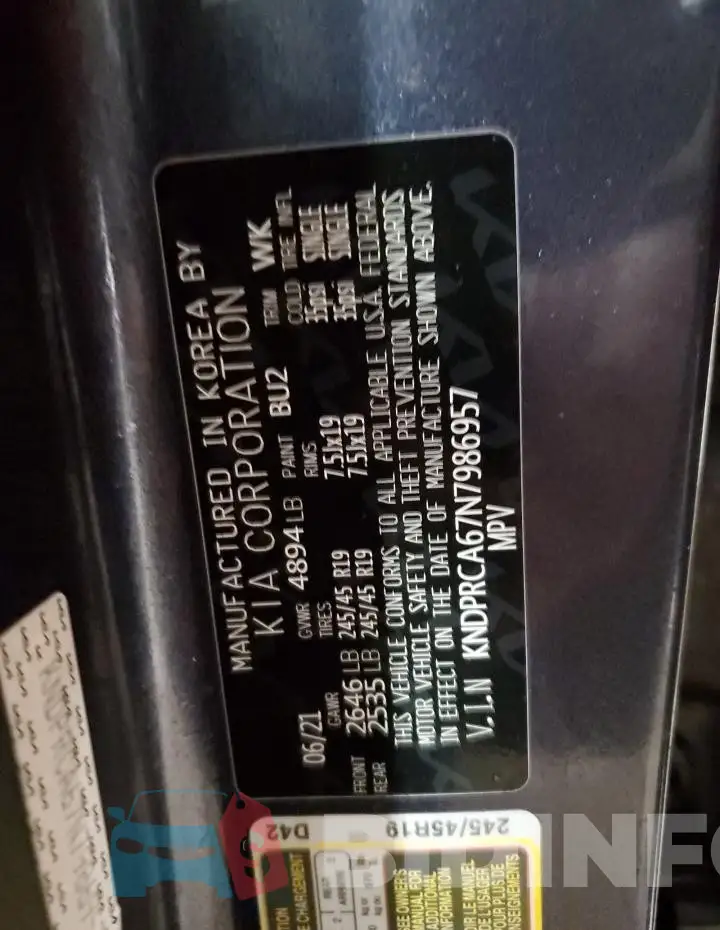 KNDPRCA67N7986957 Photo# 13