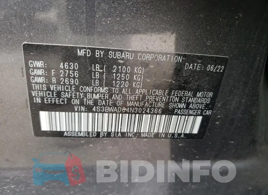 4S3BWAD64N3024366 Photo# 12