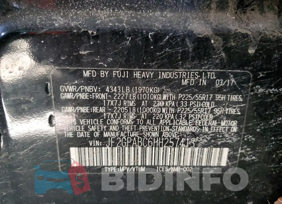 JF2GPABC6HH257413 Photo# 13