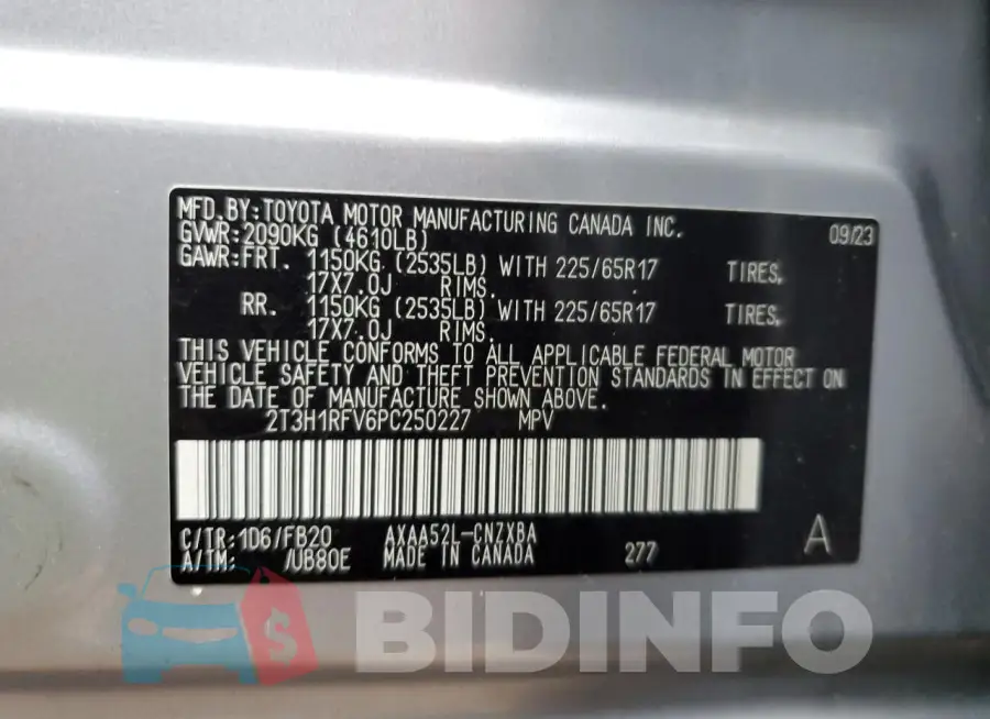 2T3H1RFV6PC250227 Photo# 12