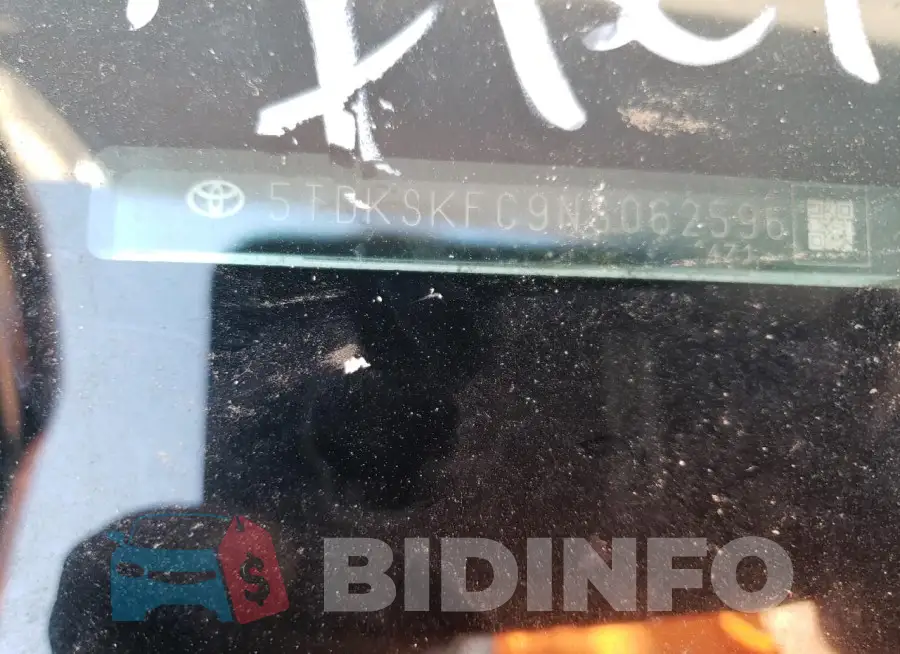 5TDKSKFC9NS062596 Photo# 13
