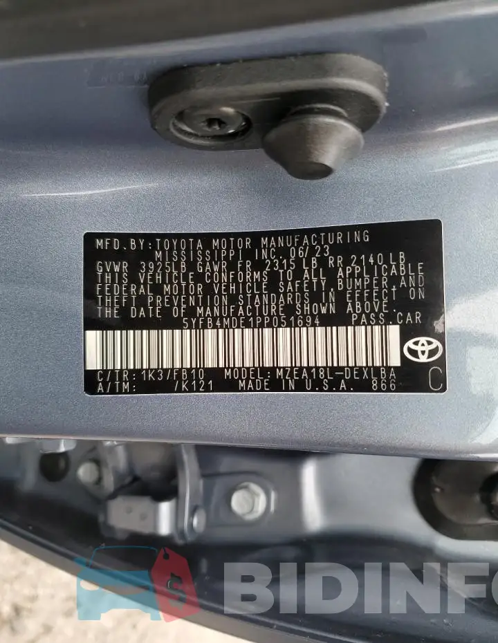 5YFB4MDE1PP051694 Photo# 12