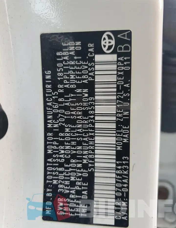 5YFBPRHEXFP348539 Photo# 13