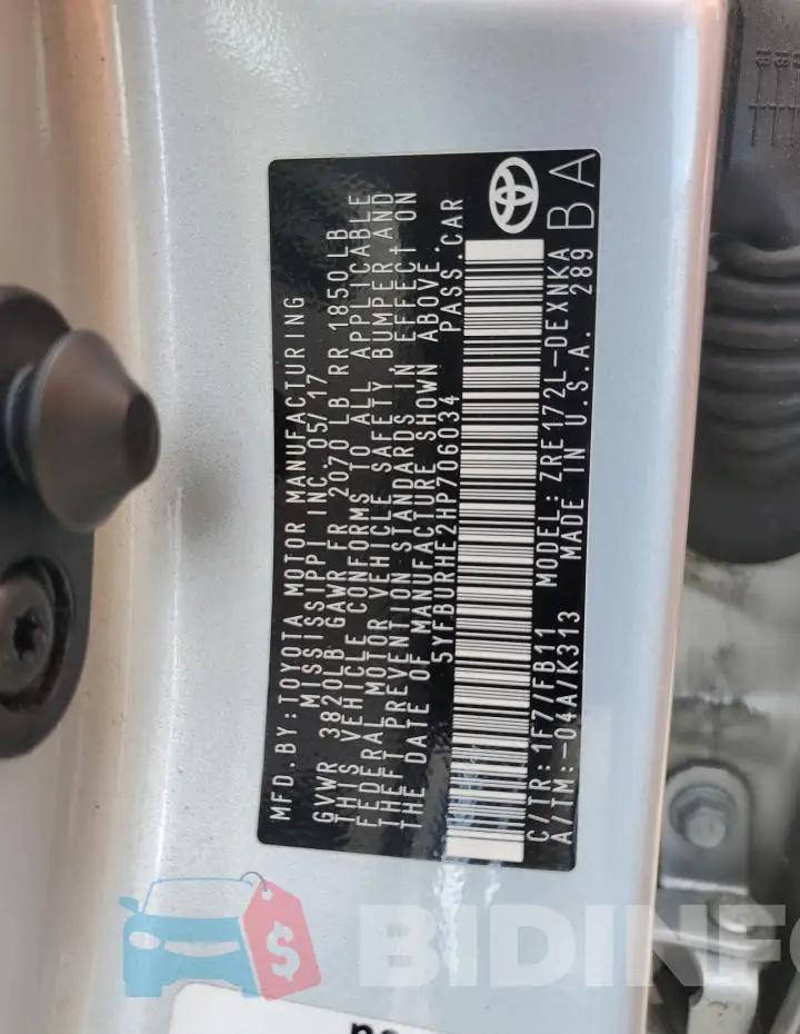 5YFBURHE2HP706034 Photo# 12