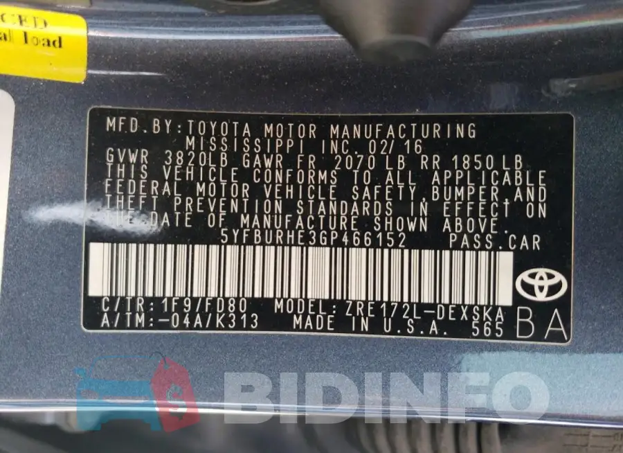 5YFBURHE3GP466152 Photo# 12
