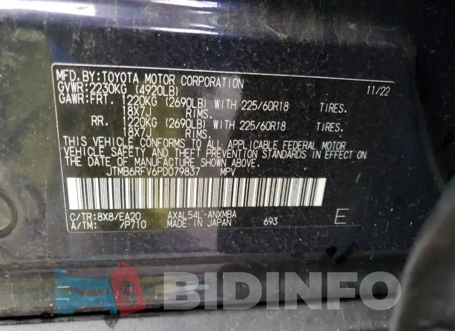 JTMB6RFV6PD079837 Photo# 14
