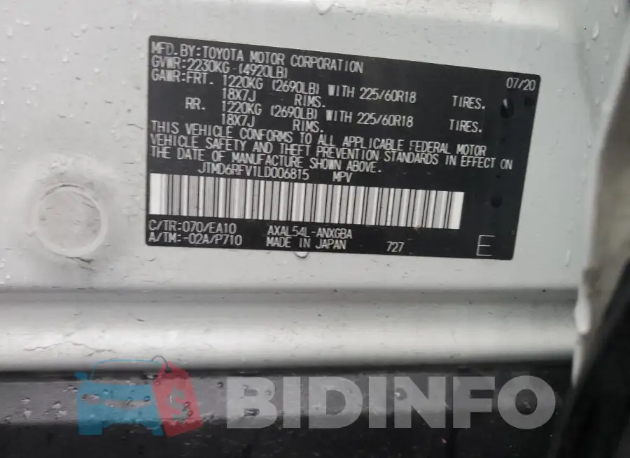 JTMD6RFV1LD006815 Photo# 13