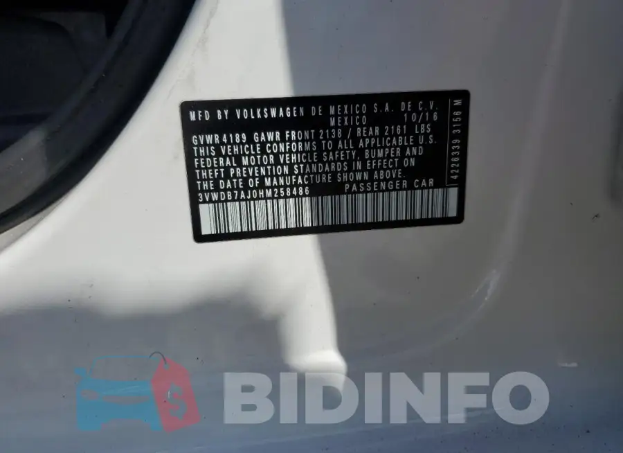 3VWDB7AJ0HM258486 Photo# 12