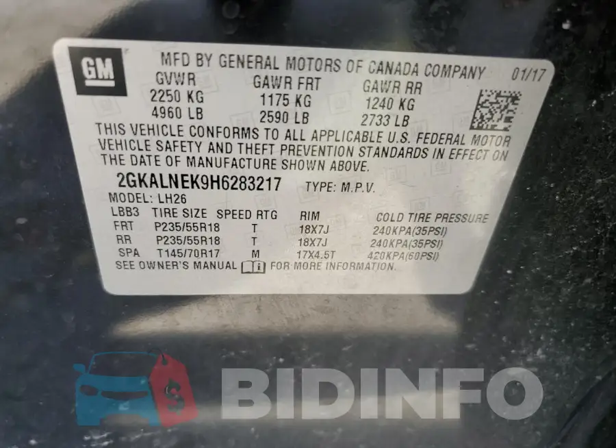 2GKALNEK9H6283217 Photo# 12