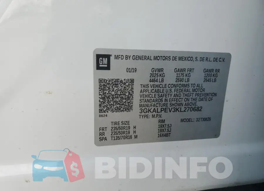 3GKALPEV3KL270682 Photo# 12