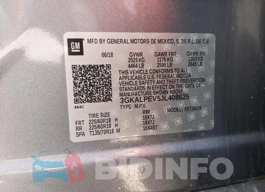 3GKALPEV5JL408625 Photo# 12