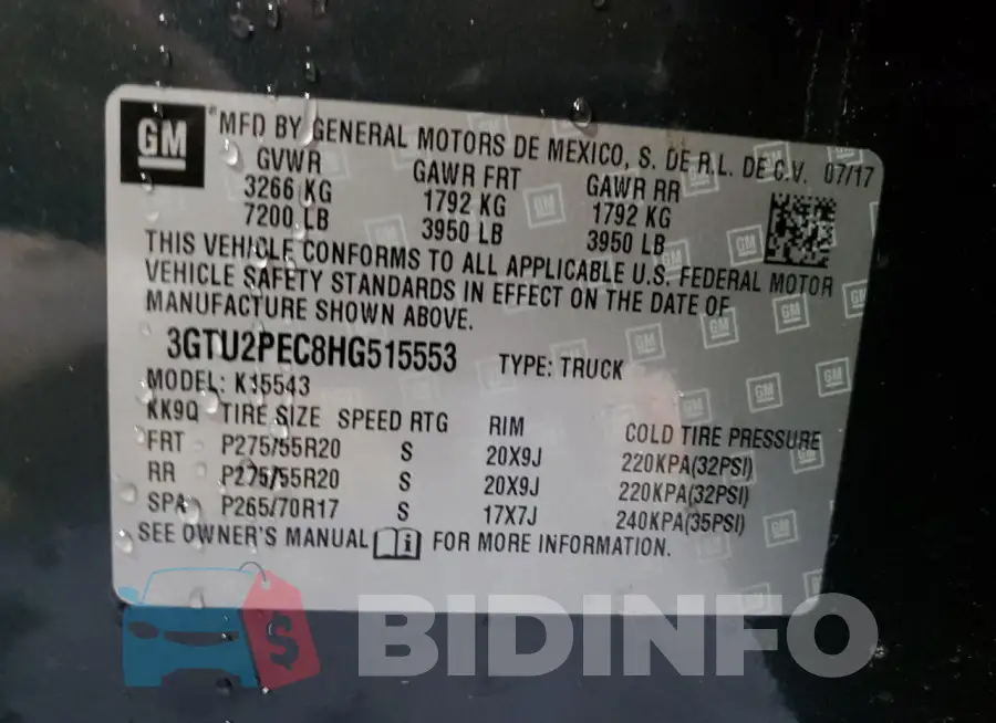 3GTU2PEC8HG515553 Photo# 12