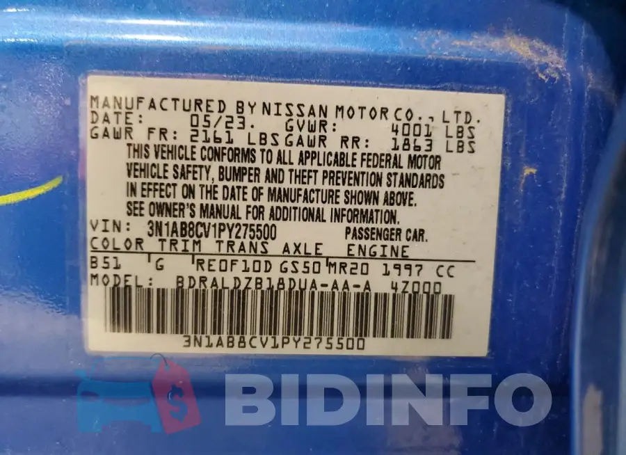 3N1AB8CV1PY275500 Photo# 12