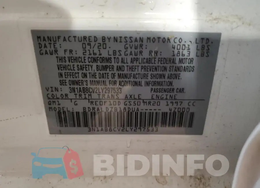 3N1AB8CV2LY297533 Photo# 12