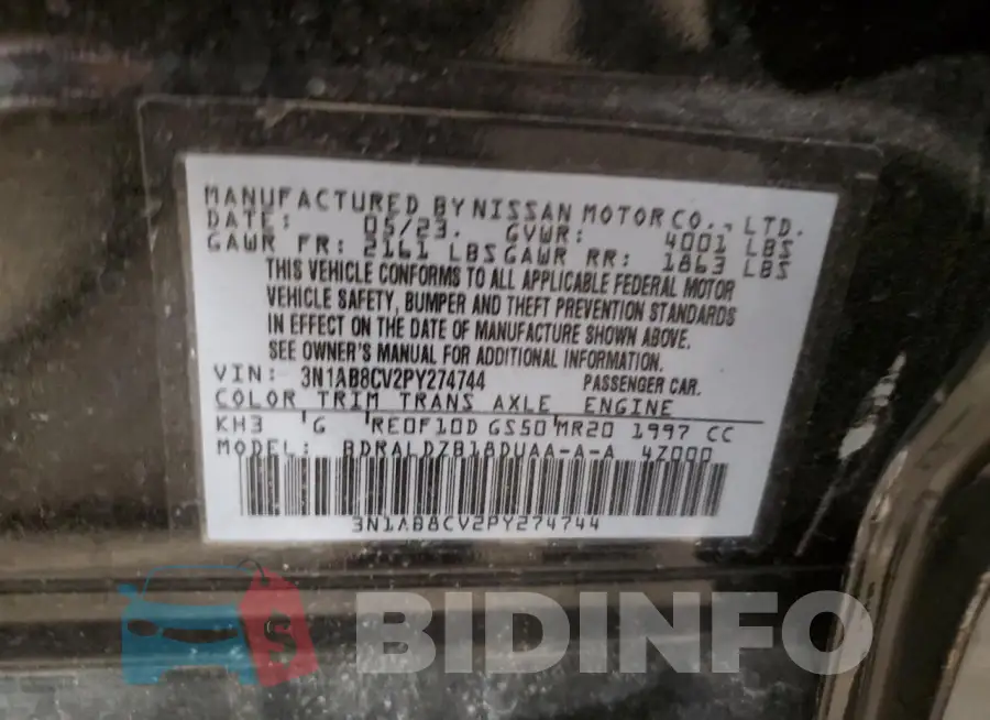 3N1AB8CV2PY274744 Photo# 12