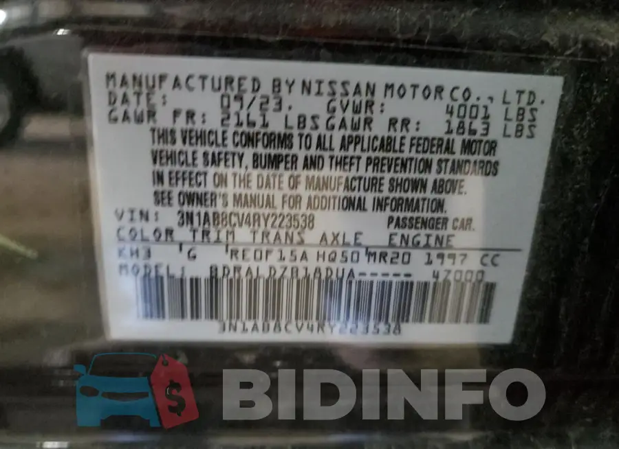 3N1AB8CV4RY223538 Photo# 12