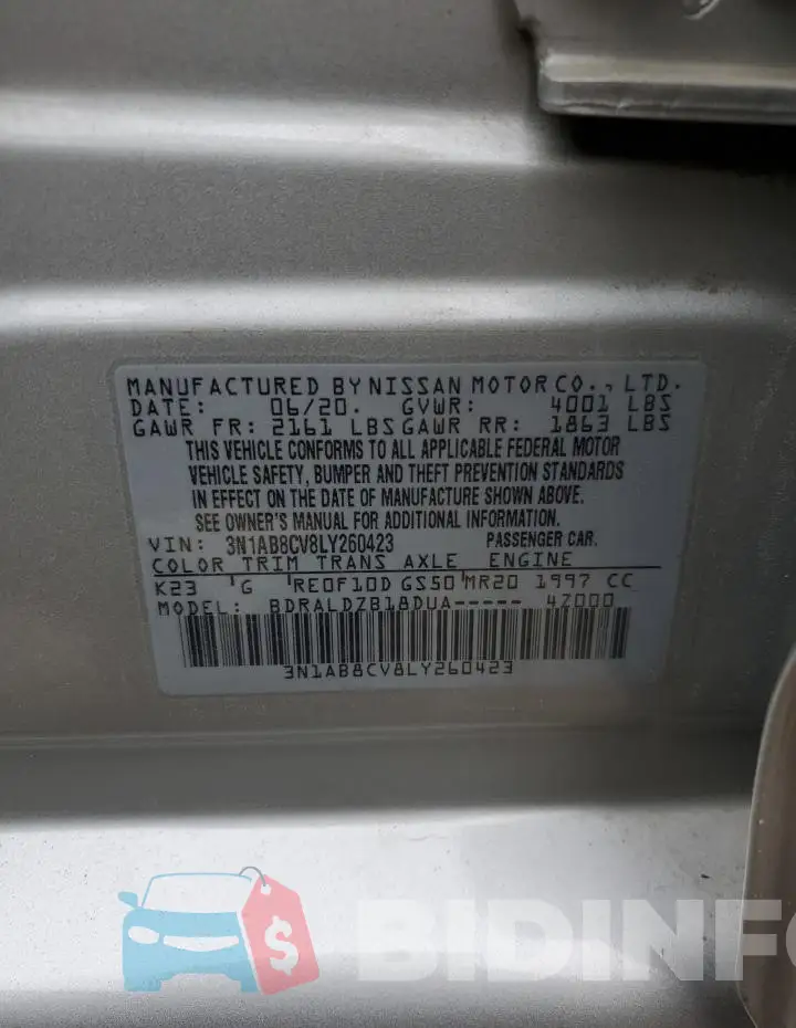 3N1AB8CV8LY260423 Photo# 12