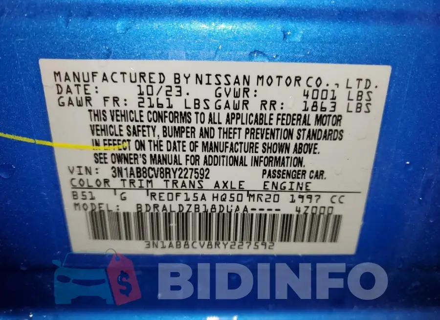 3N1AB8CV8RY227592 Photo# 12