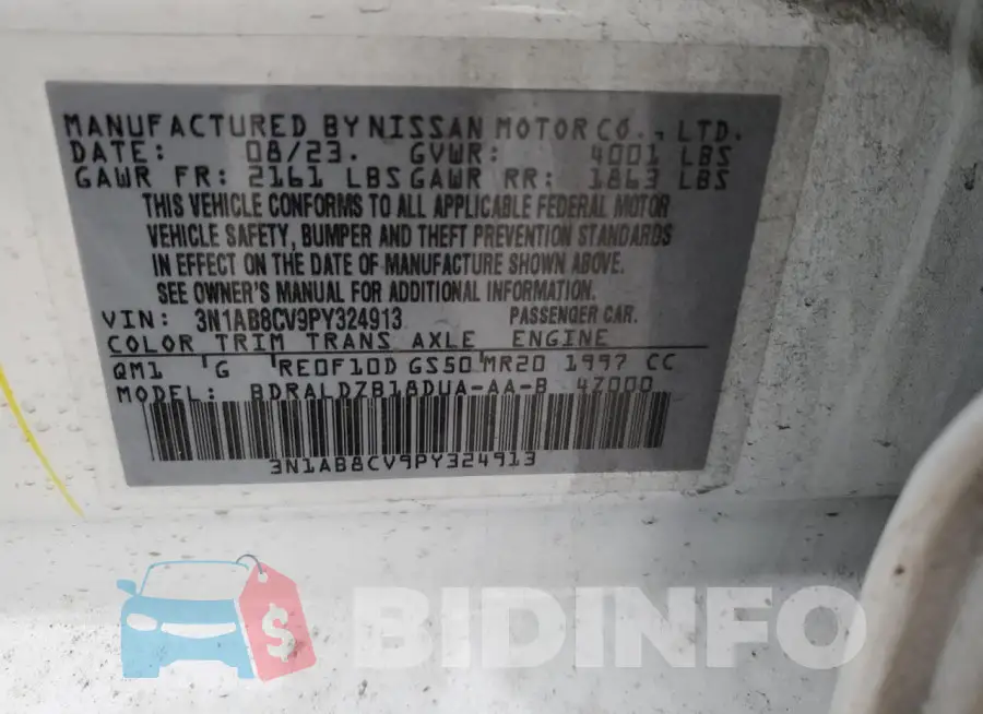 3N1AB8CV9PY324913 Photo# 12