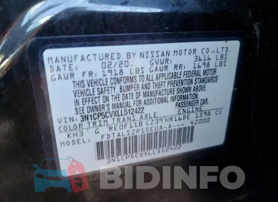 3N1CP5CVXLL512422 Photo# 13