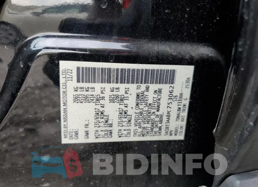 5N1BT3AA8PC753062 Photo# 13