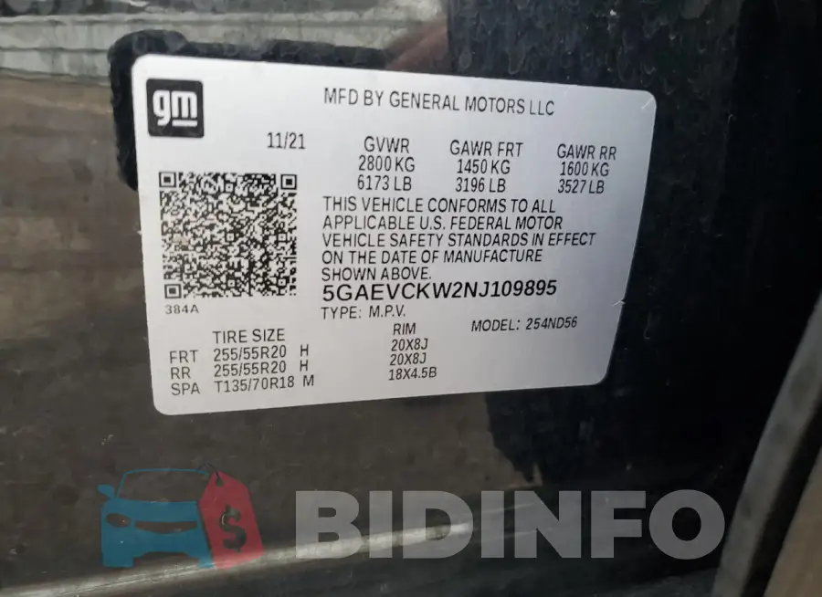 5GAEVCKW2NJ109895 Photo# 13