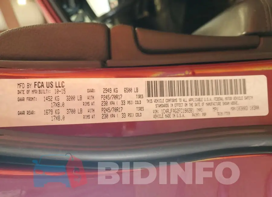 1C4RJFAG2FC190281 Photo# 12