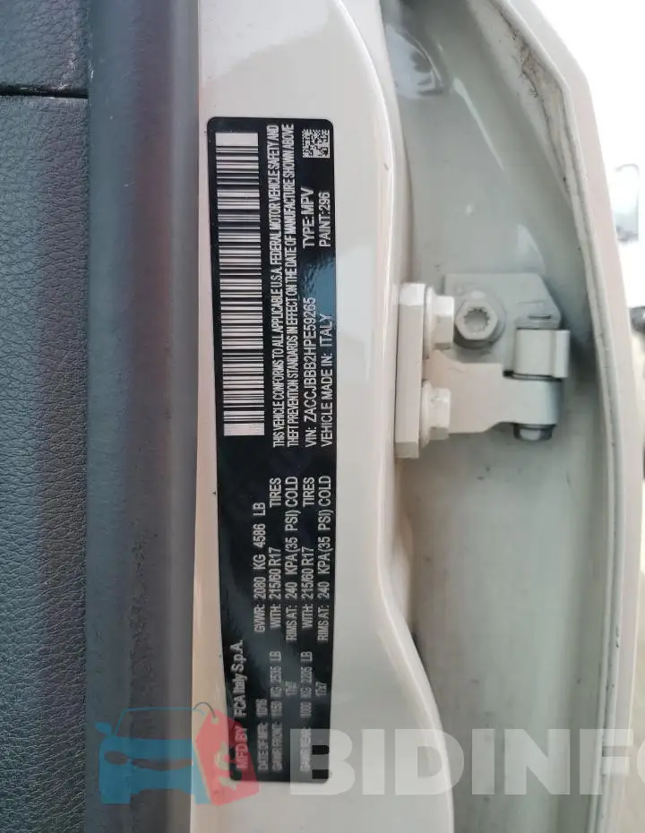 ZACCJBBB2HPE59265 Photo# 12