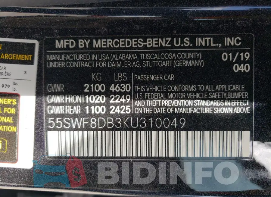 55SWF8DB3KU310049 Photo# 12