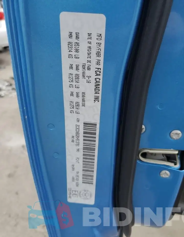 2C3CDXBG2KH513791 Photo# 12