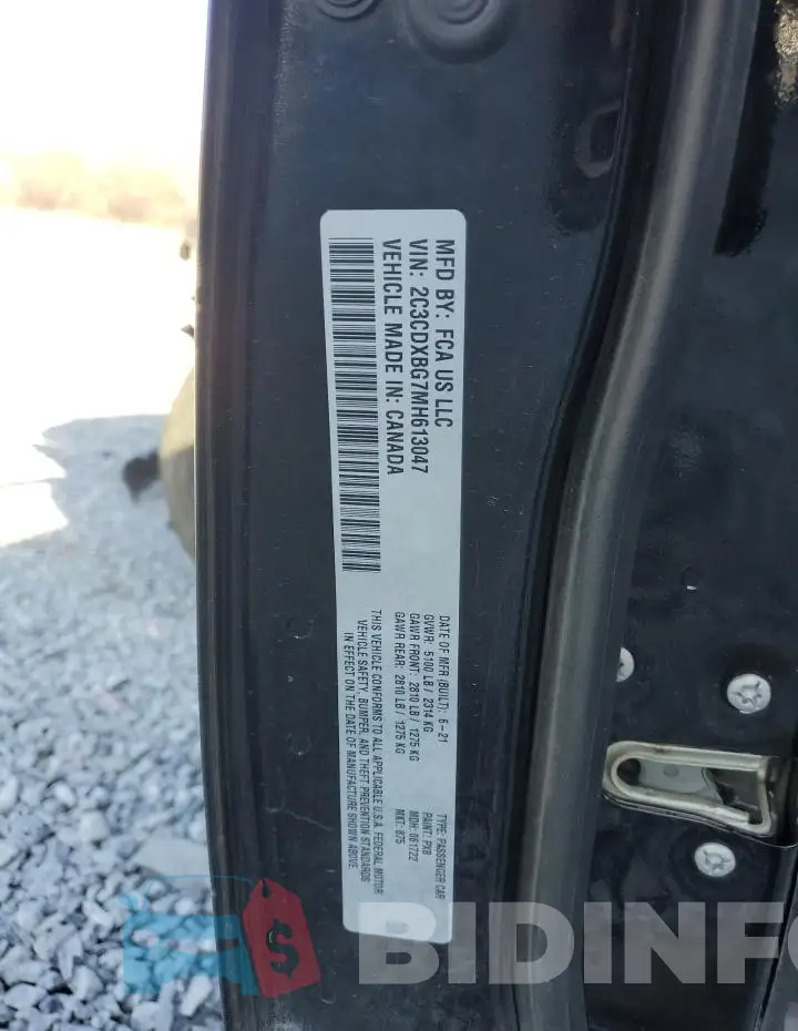 2C3CDXBG7MH613047 Photo# 12