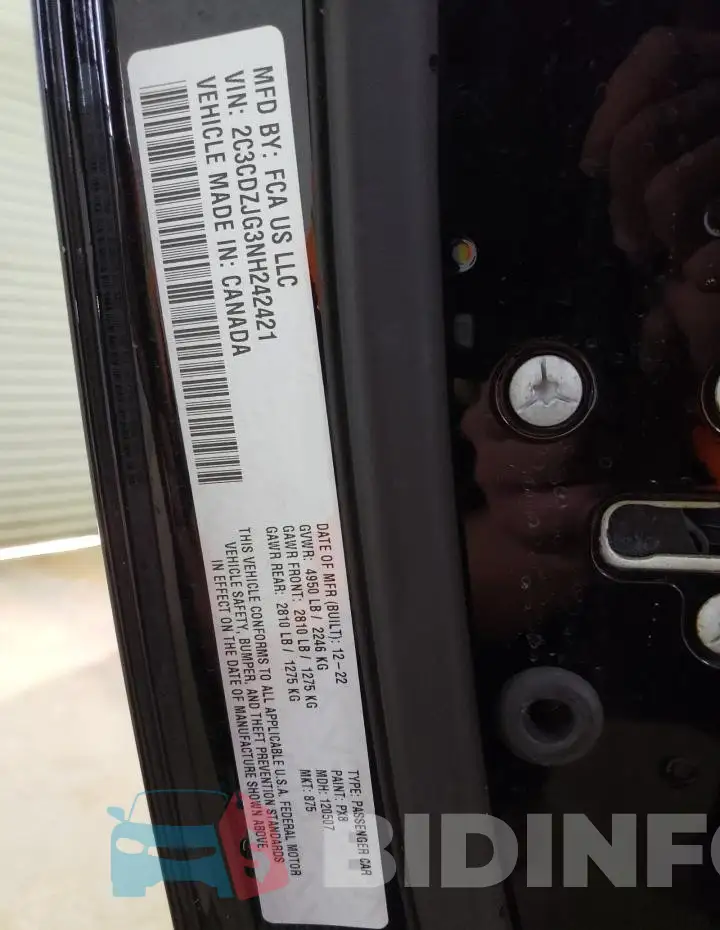 2C3CDZJG3NH242421 Photo# 12