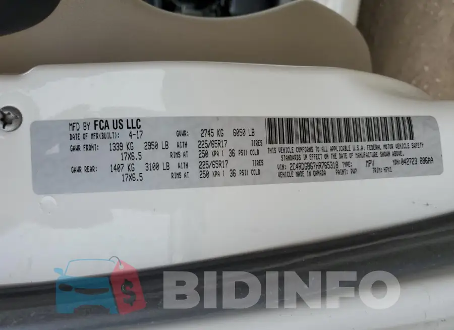 2C4RDGBG7HR765318 Photo# 13