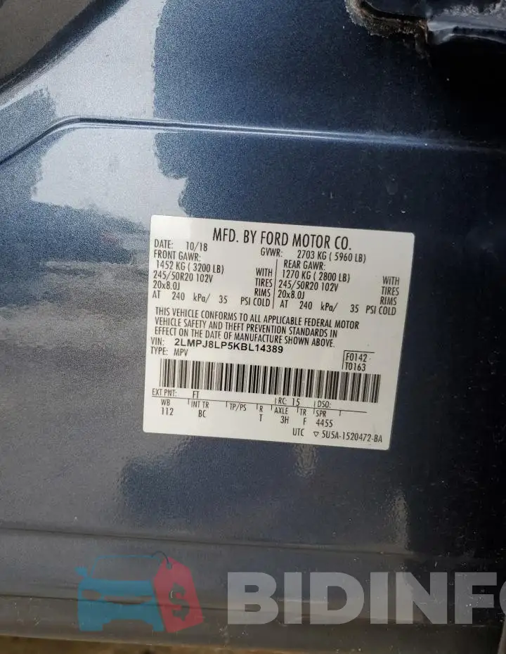 2LMPJ8LP5KBL14389 Photo# 12